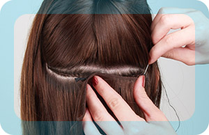 extensiones de pelo natural cosida